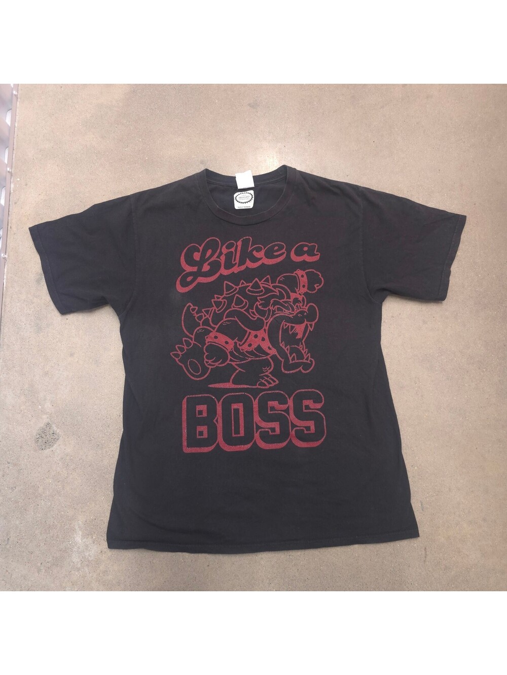 Nintendo Bowser Like a Boss Black Graphic T-Shirt Medium